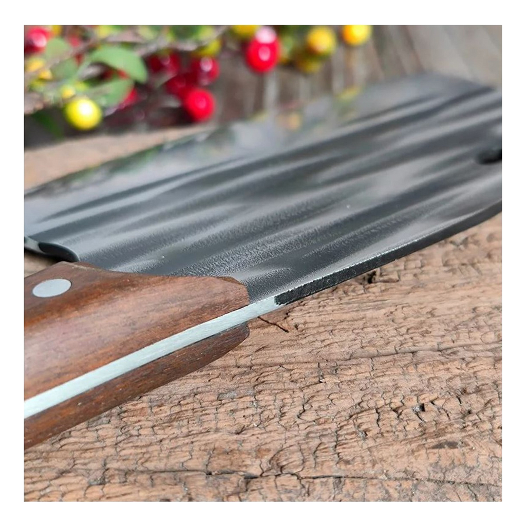 Cuchillo Japonés Profesional 6 Pulgadas Acero Damasco Mango Madera