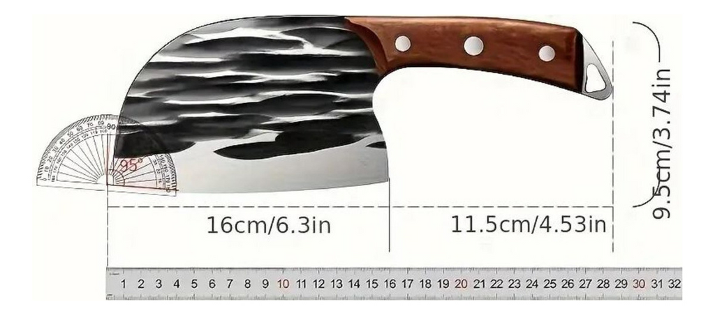 Cuchillo Japonés Profesional 6 Pulgadas Acero Damasco Mango Madera