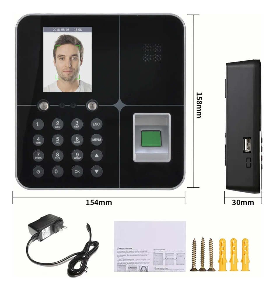 Control Asistencia Biométrico Reconocimiento Facial Huella Empleados
