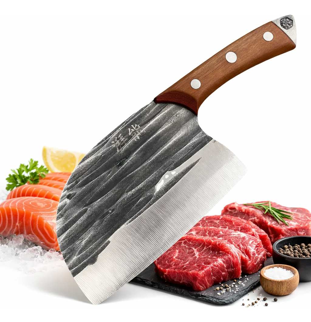 Cuchillo Japonés Profesional 6 Pulgadas Acero Damasco Mango Madera