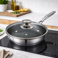 Sartén Antiadherente Híbrido Acero 24cm Inducción Gas Premium Cocina
