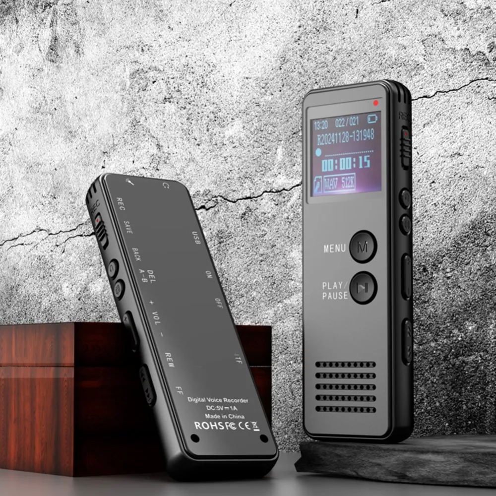 Grabadora Voz Digital 16GB Periodista Clases Reuniones MP3 Portátil