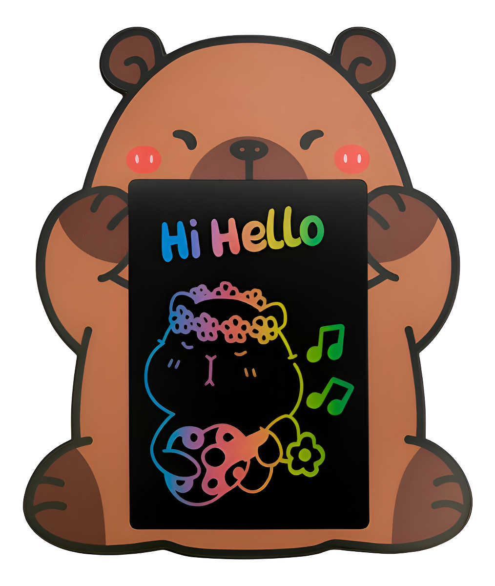 Tablero Mágico LCD Dibujo Capibara Pizarra Niños Borrado Lápiz Regalo