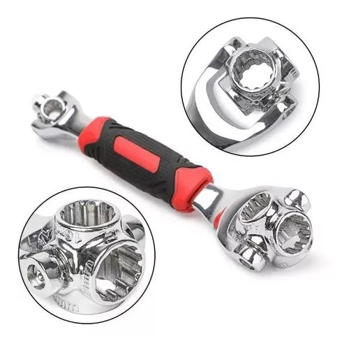 Llave Universal 48x1 Multifunción Cabezal Giratorio 360 8 Medidas
