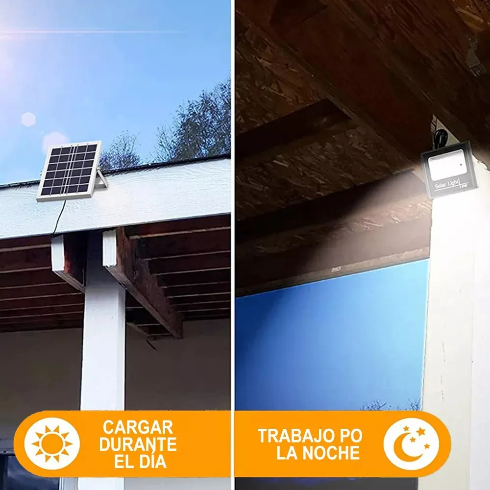 Reflector Solar LED 100W Jortan Exterior IP66 Panel Control Remoto