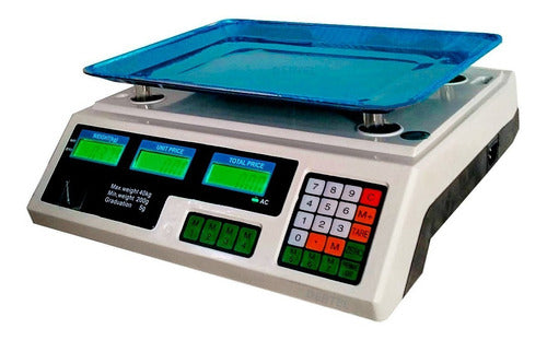 Balanza Gramera Digital Comercial 40kg Precio Peso Recargable Acero