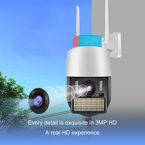 Cámara Seguridad V380 Pro WiFi PTZ C166-H Exterior Visión Color Audio