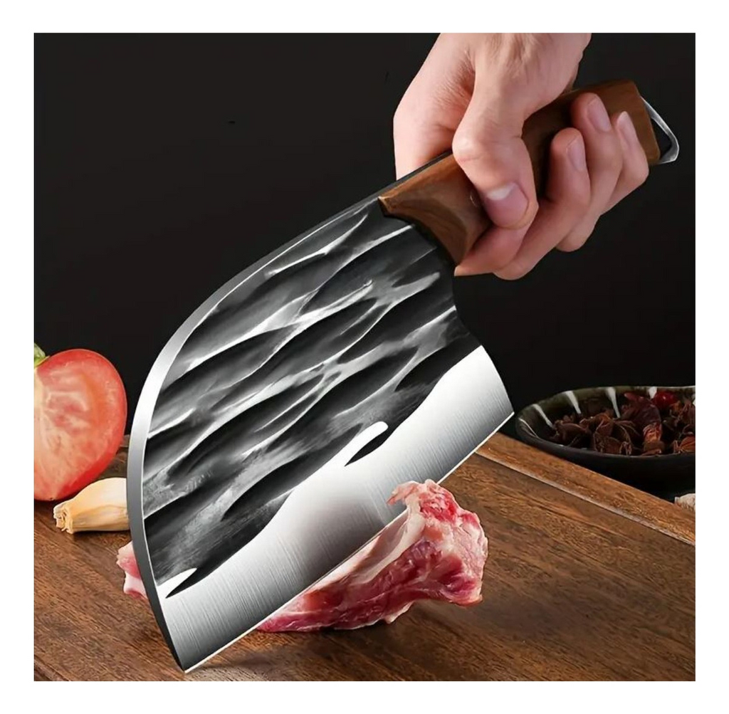 Cuchillo Japonés Profesional 6 Pulgadas Acero Damasco Mango Madera