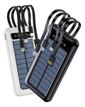 Power Bank Solar 20000mAh Cargador Portátil 4x1 Linterna LED Celular
