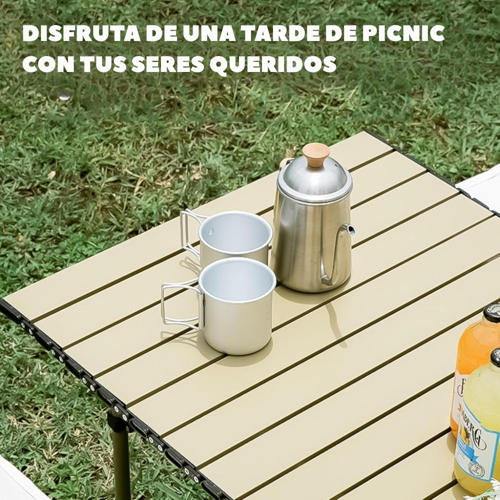 Mesa Plegable Camping 4 Sillas Picnic Jardín Playa Kit 5 Piezas