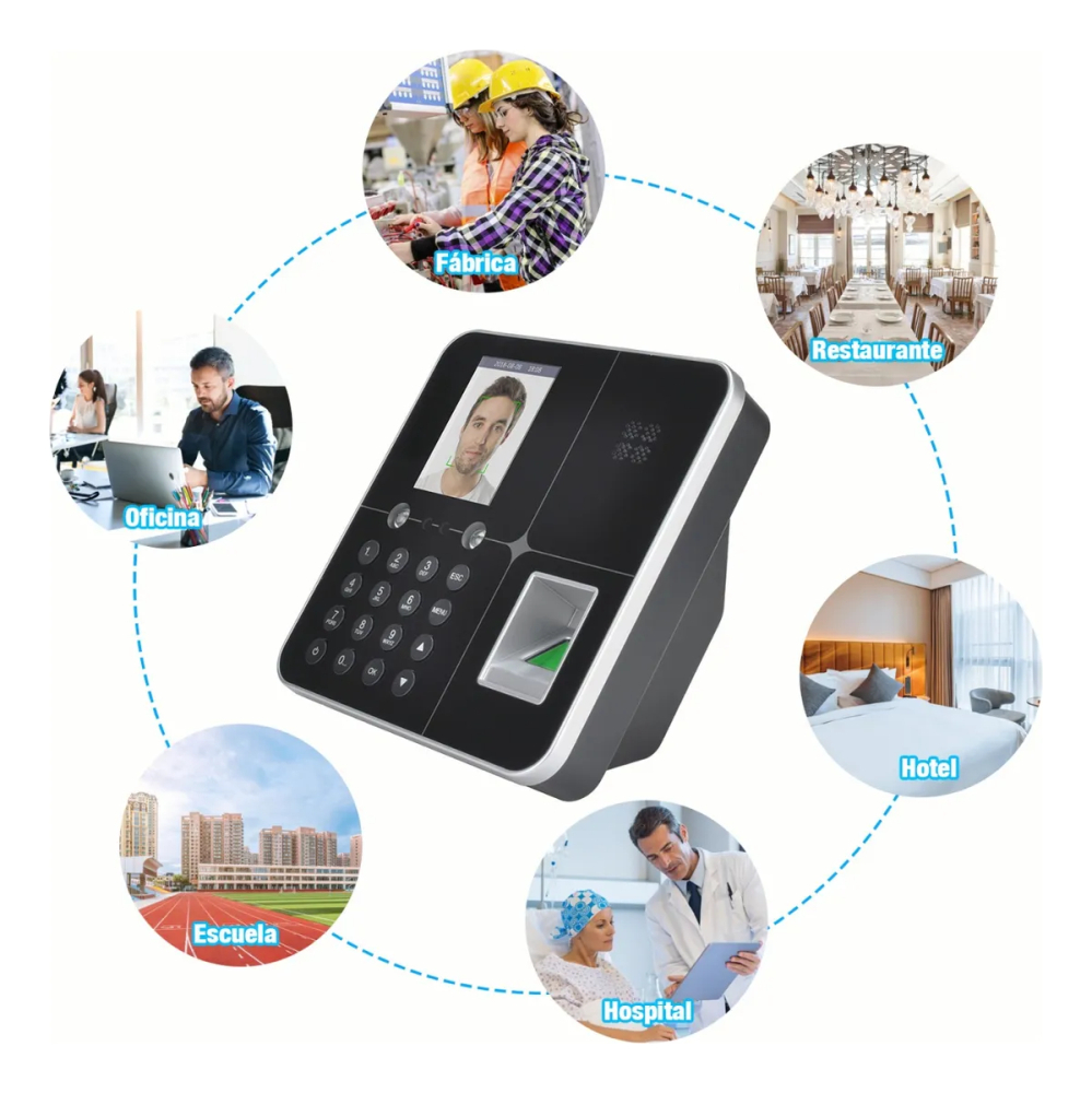 Control Asistencia Biométrico Reconocimiento Facial Huella Empleados