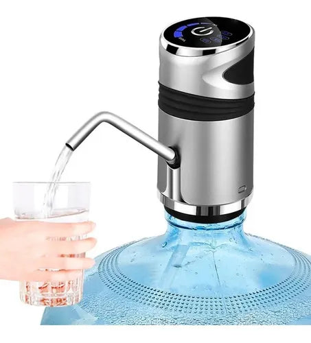 Dispensador Agua Botellón Eléctrico Recargable USB Táctil Bomba Acero