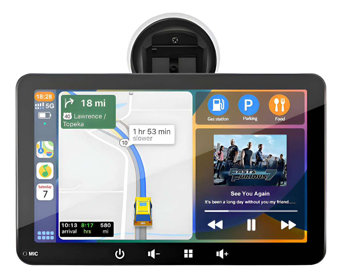 Pantalla Táctil Carro CarPlay Android Auto Inalámbrico WiFi Bluetooth