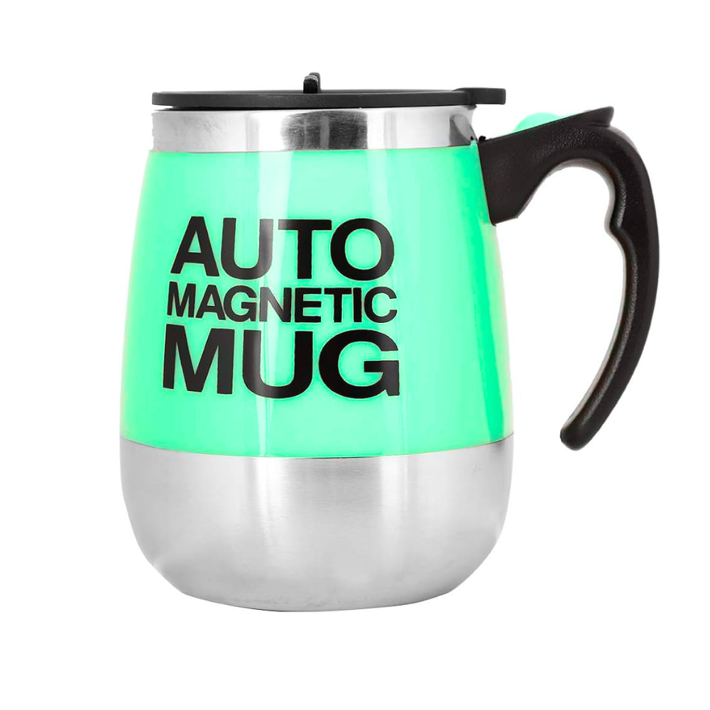 Mug Mezclador Eléctrico Taza Autorevolvente Café Acero 400ml