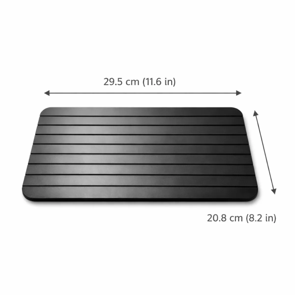 Tabla Descongeladora Rápida Carne Pollo Pescado Termoconductora Negra