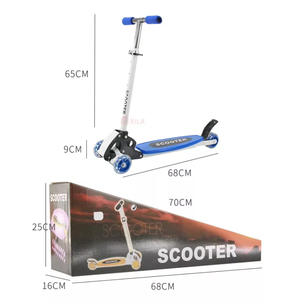Scooter Niños 3 Ruedas Robótica Aluminio Plegable 40kg Colores