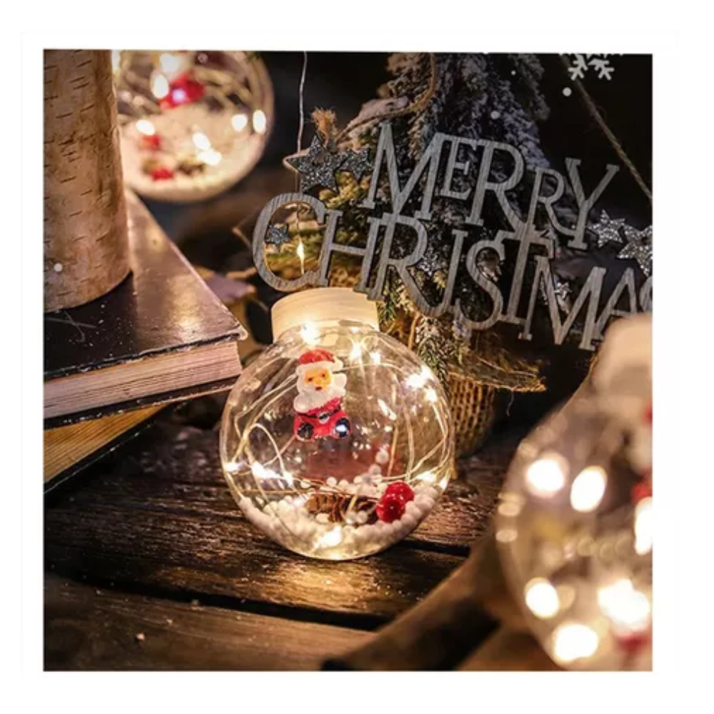 Luces Navidad Esferas Decorativas LED Cálida 3 Metros 8 Funciones