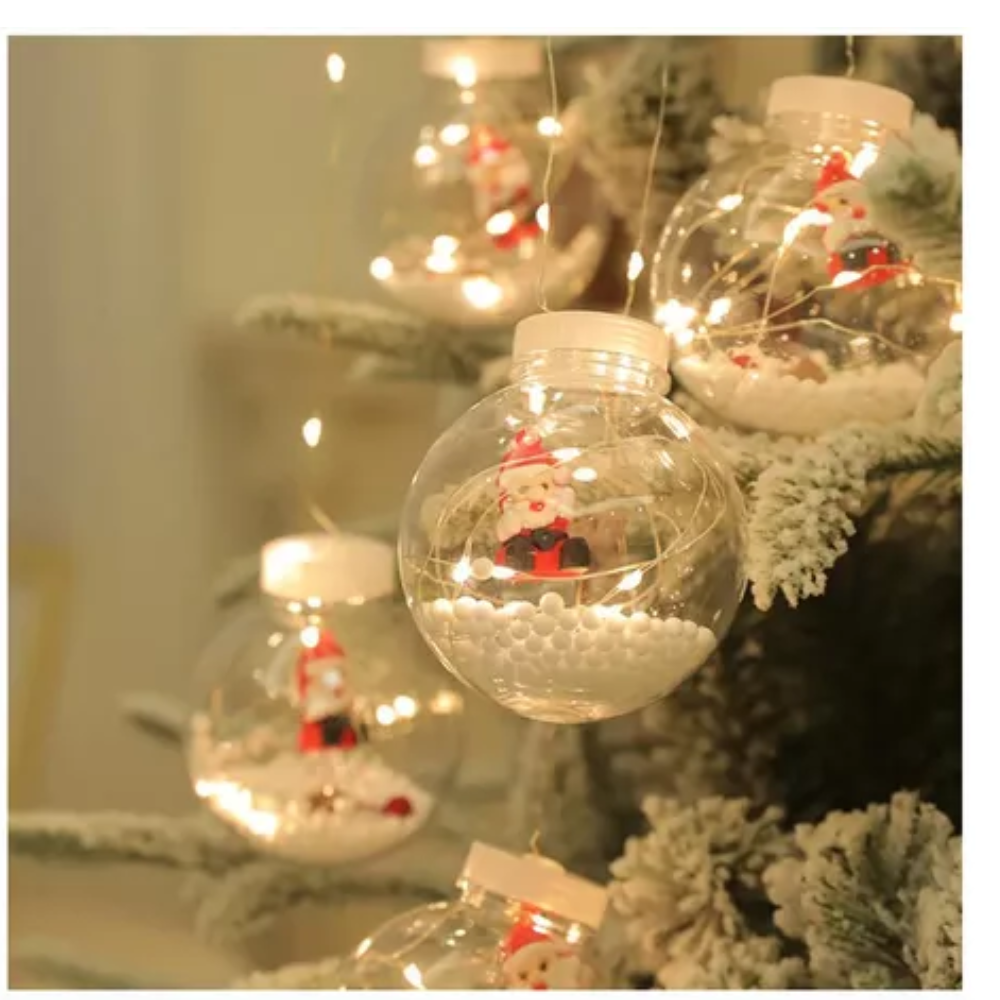 Luces Navidad Esferas Decorativas LED Cálida 3 Metros 8 Funciones