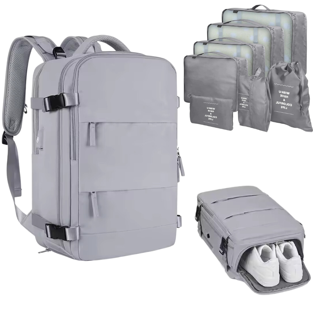 Maleta Mochila Viaje Cabina Impermeable Portátil 16 Bolsillo Zapatos