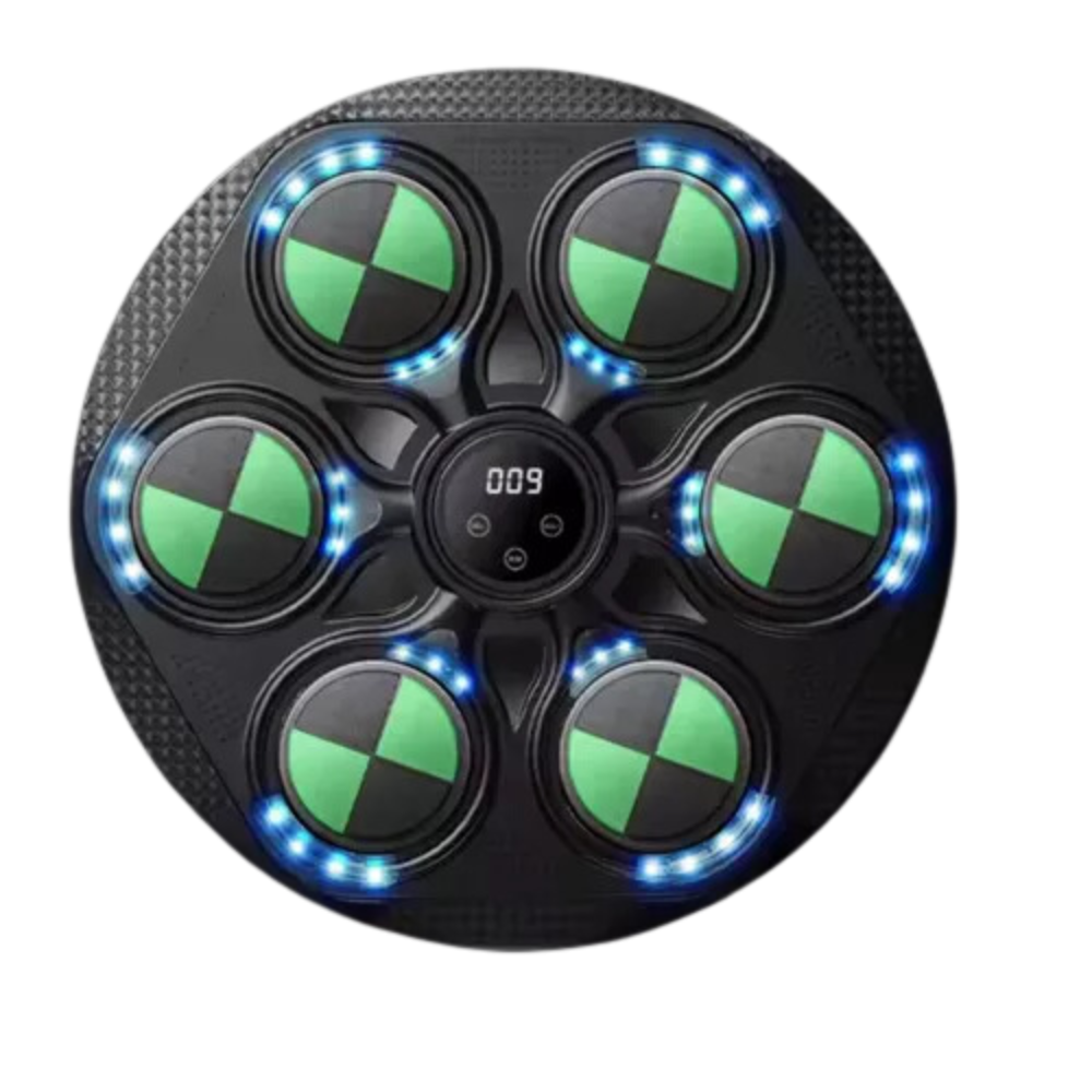 Máquina Boxeo Musical Pared Bluetooth Luz LED Guantes Entrenamiento