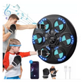 Máquina Boxeo Musical Pared Bluetooth Luz LED Guantes Entrenamiento