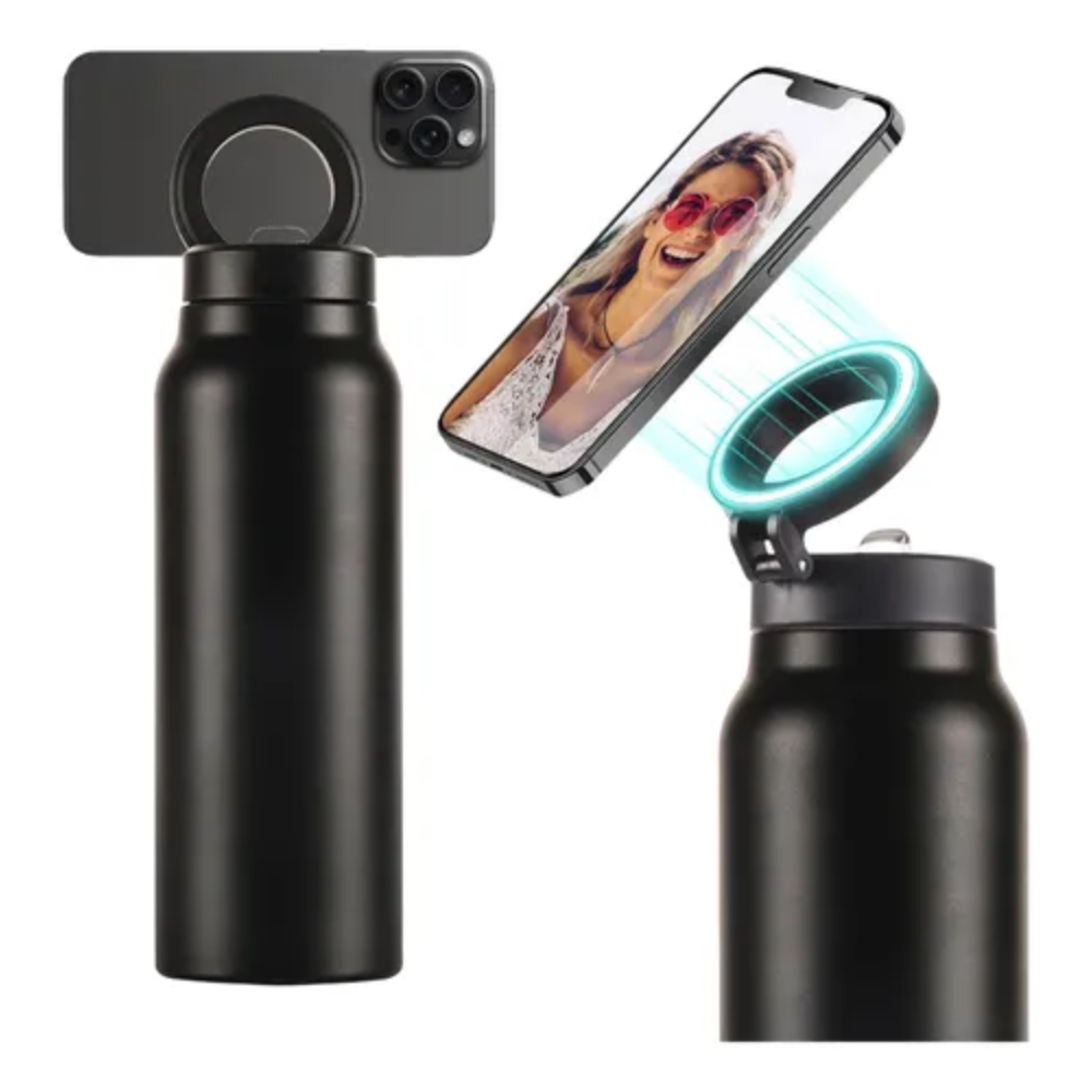 Termo Botella Acero Inoxidable 800ml Soporte Magnético Celular MagSafe