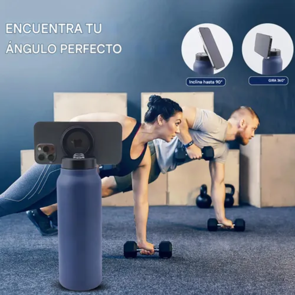 Termo Botella Acero Inoxidable 800ml Soporte Magnético Celular MagSafe