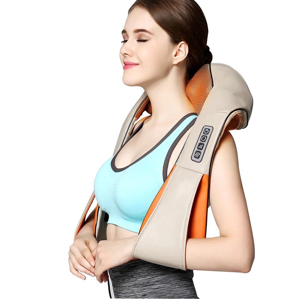 Masajeador Cervical Amasado Calor Infrarrojo Cuello Espalda 8 Nodos