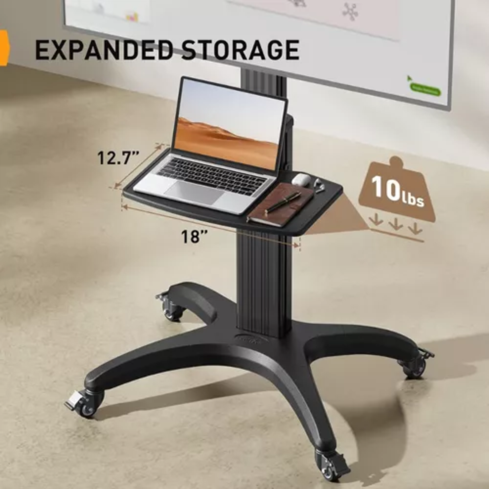 Soporte Pedestal TV North Bayou AVA1500 32 75 Pulgadas Ruedas Bandeja