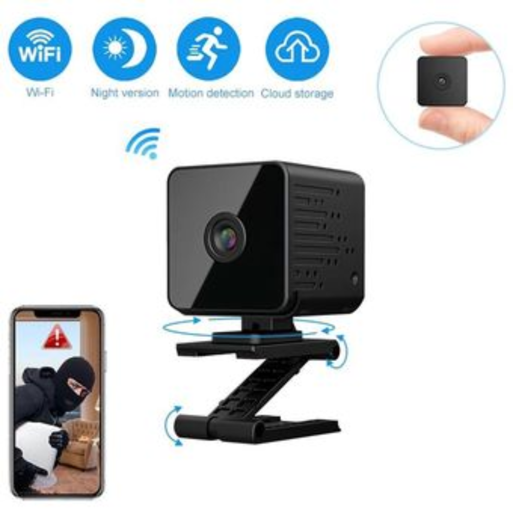 Mini Cámara WiFi VQ9 Full HD Visión Nocturna Detección Movimiento