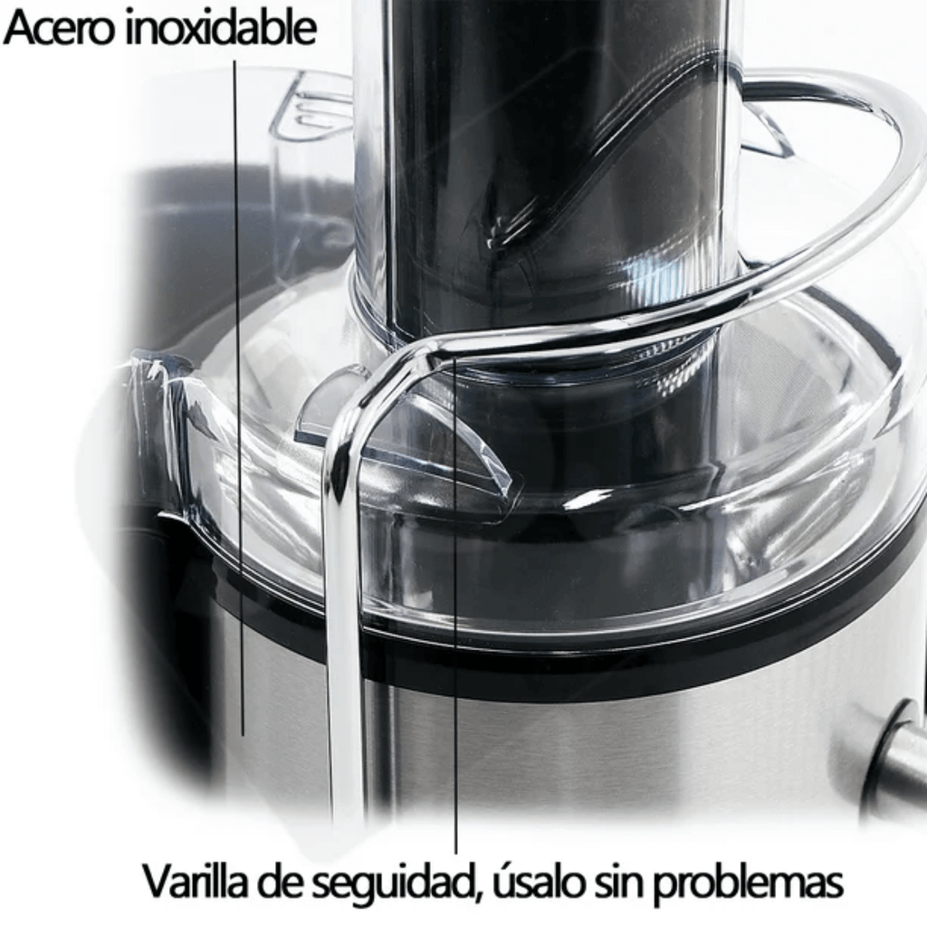 Extractor Jugos Eléctrico RAF 1000W Centrífugo Acero Frutas Verduras
