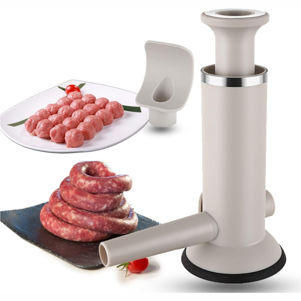 Embutidora Manual Salchichas Chorizos Albóndigas 2x1 Acero Cocina