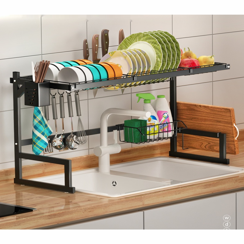 Escurridor Platos Metálico Sobre Fregadero Ajustable Organizador