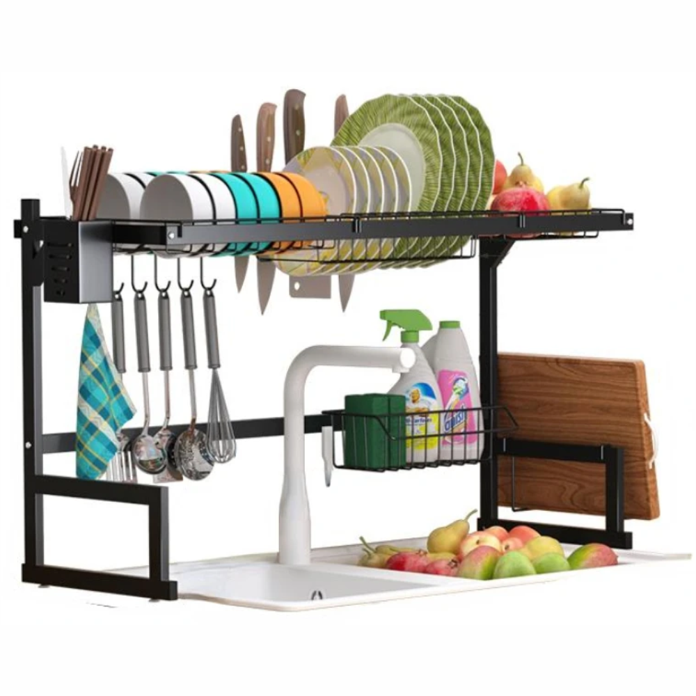 Escurridor Platos Metálico Sobre Fregadero Ajustable Organizador