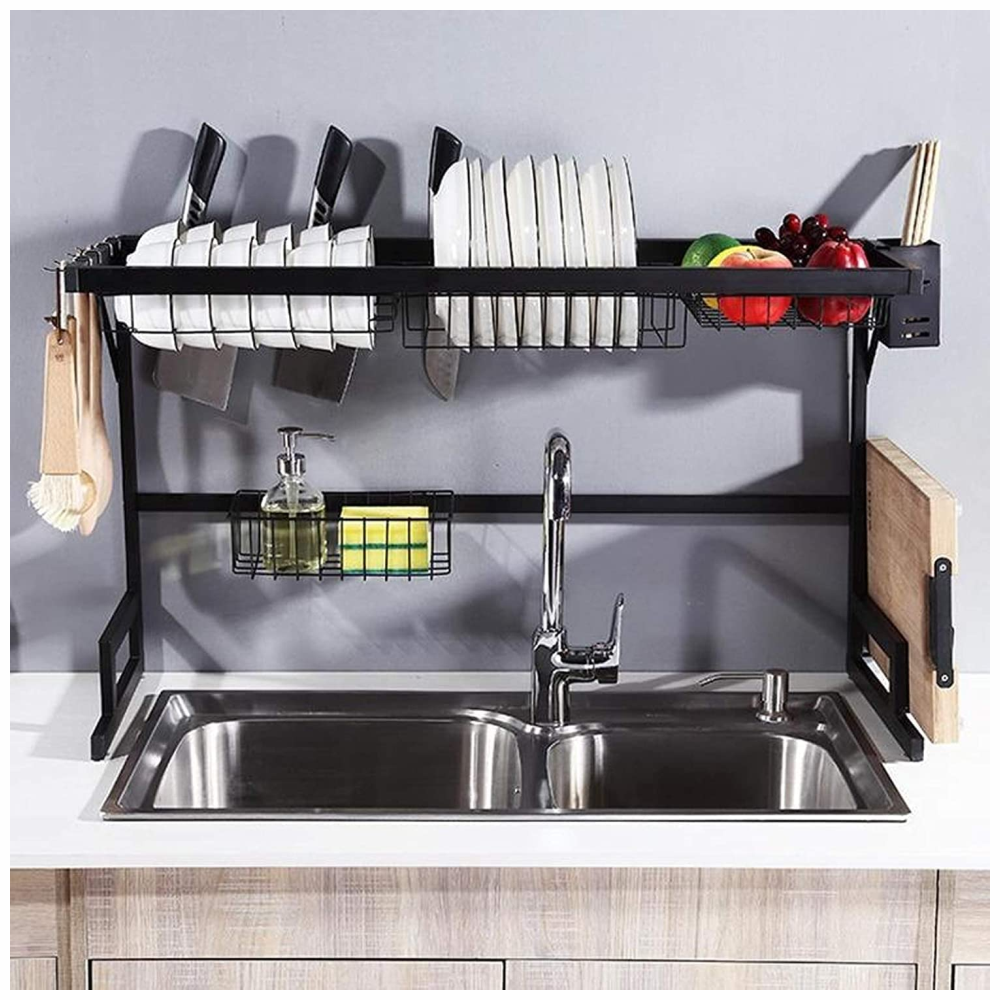 Escurridor Platos Metálico Sobre Fregadero Ajustable Organizador