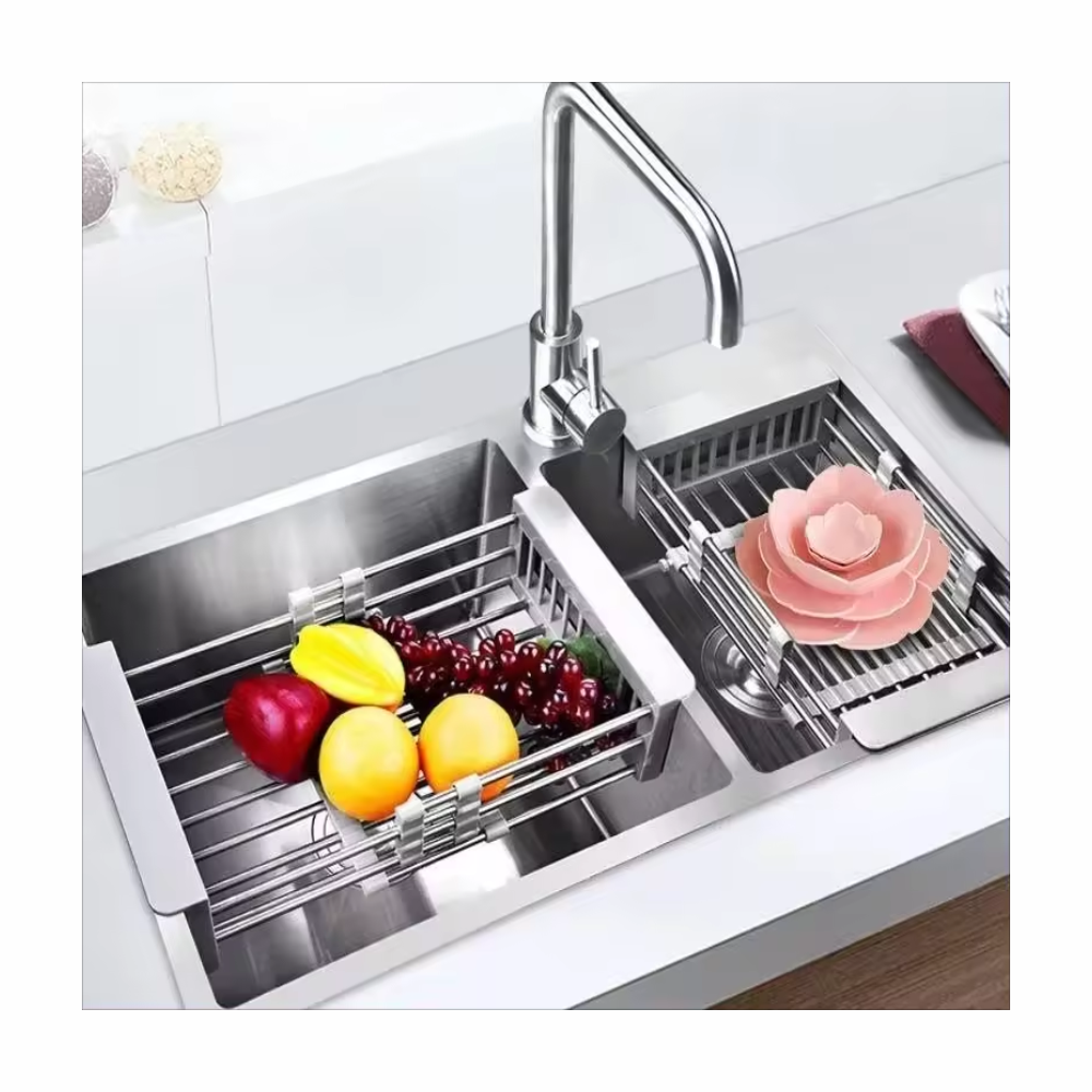 Escurridor Extensible Lavaplatos Acero Inoxidable Platos Verduras
