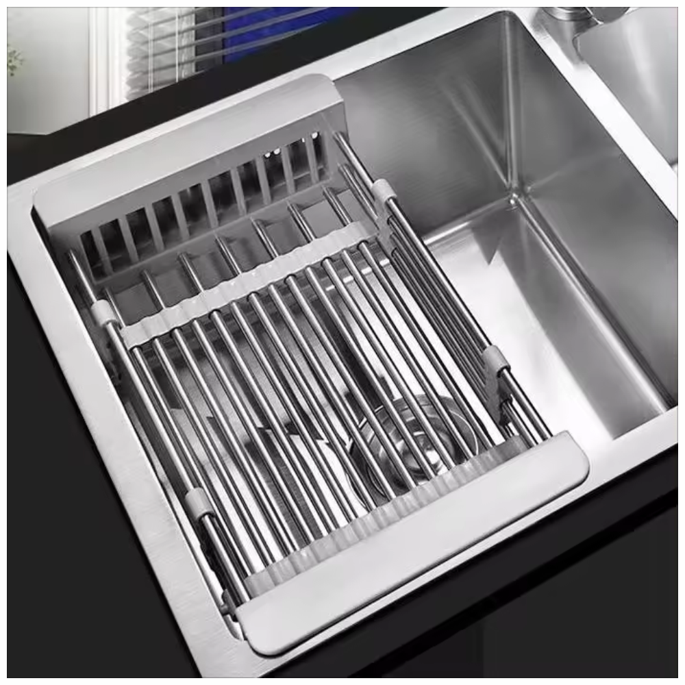 Escurridor Extensible Lavaplatos Acero Inoxidable Platos Verduras