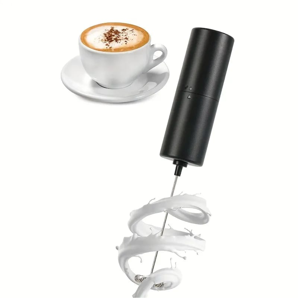 Espumador Leche Eléctrico Batidor Mano Acero Inoxidable Café Capuchino