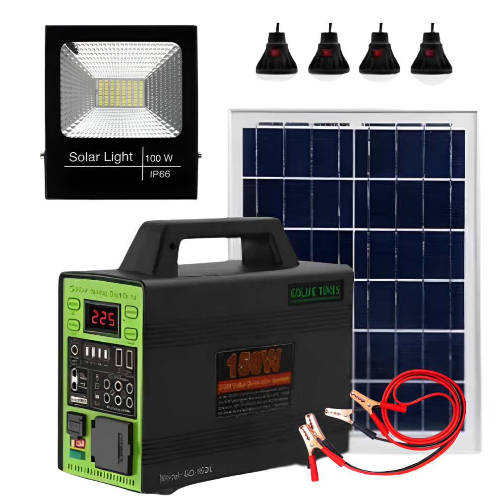 Estación Carga Solar Portátil GD-150L 50000mAh Inversor 110V 150W UPS