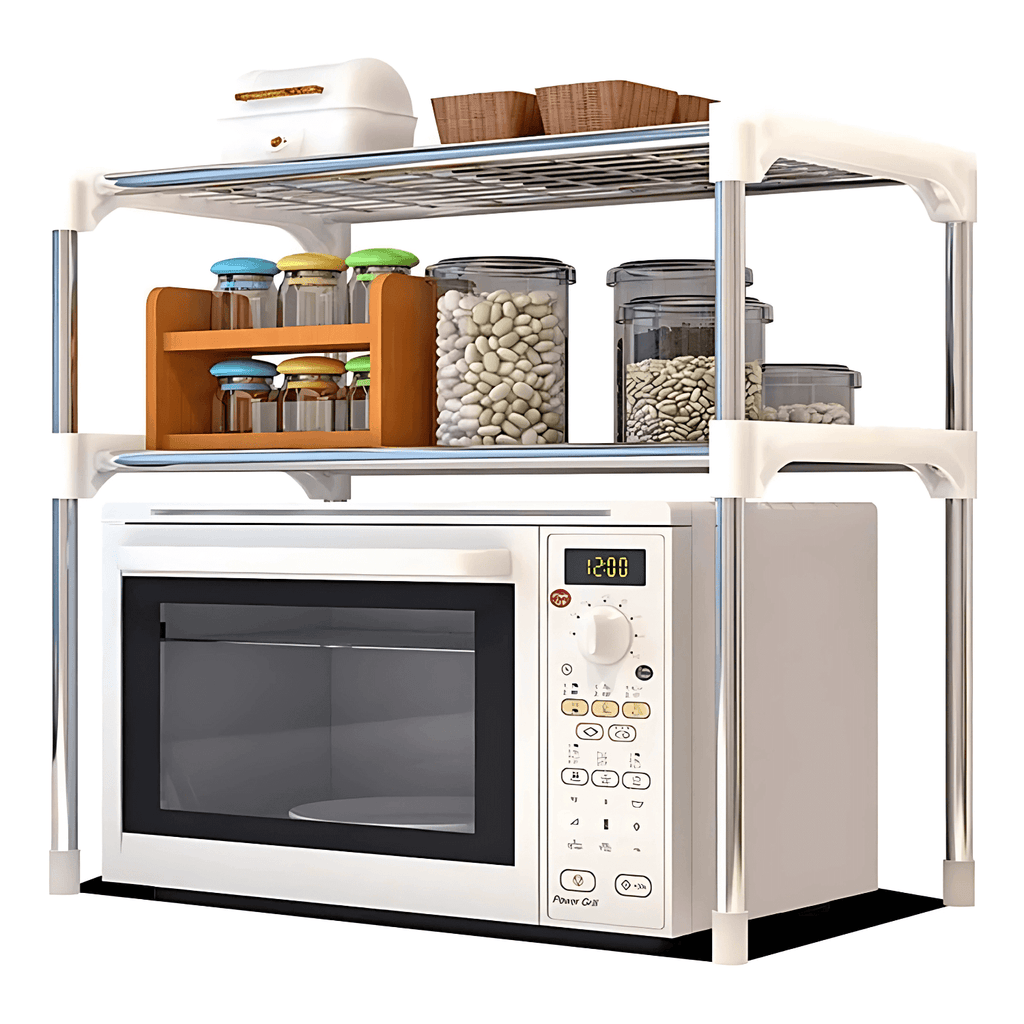Estante Organizador Cocina Microondas 2 Niveles Metálico Multiusos
