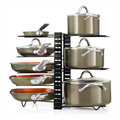 Organizador Ollas Sartenes Tapas 8 Niveles Hierro Ajustable Cocina