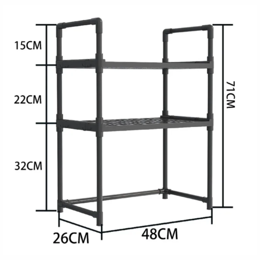 Estante Cocina 3 Niveles Microondas Horno Organizador Mesón Metálico