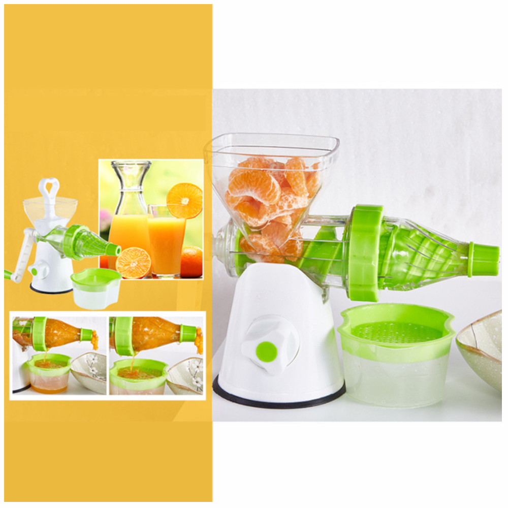 Extractor Jugos Manual Frutas Verduras Base Succión Desmontable