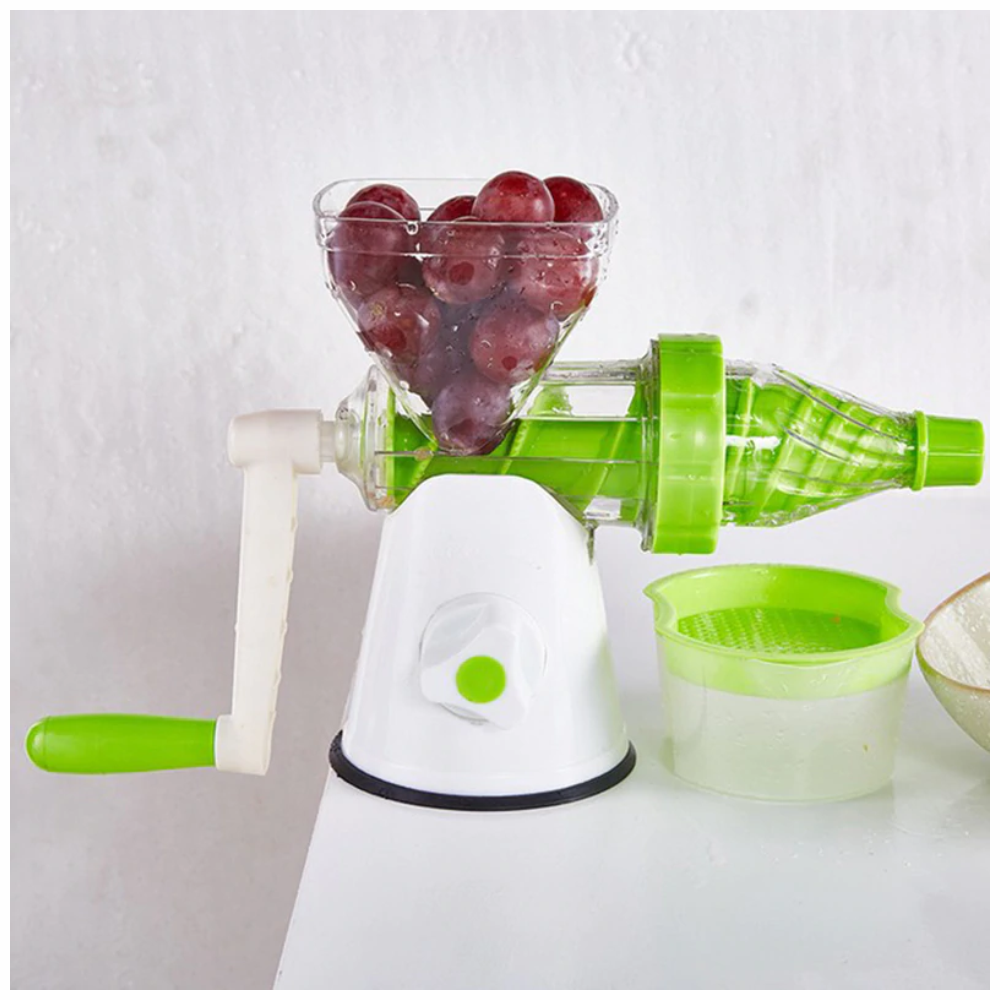 Extractor Jugos Manual Frutas Verduras Base Succión Desmontable