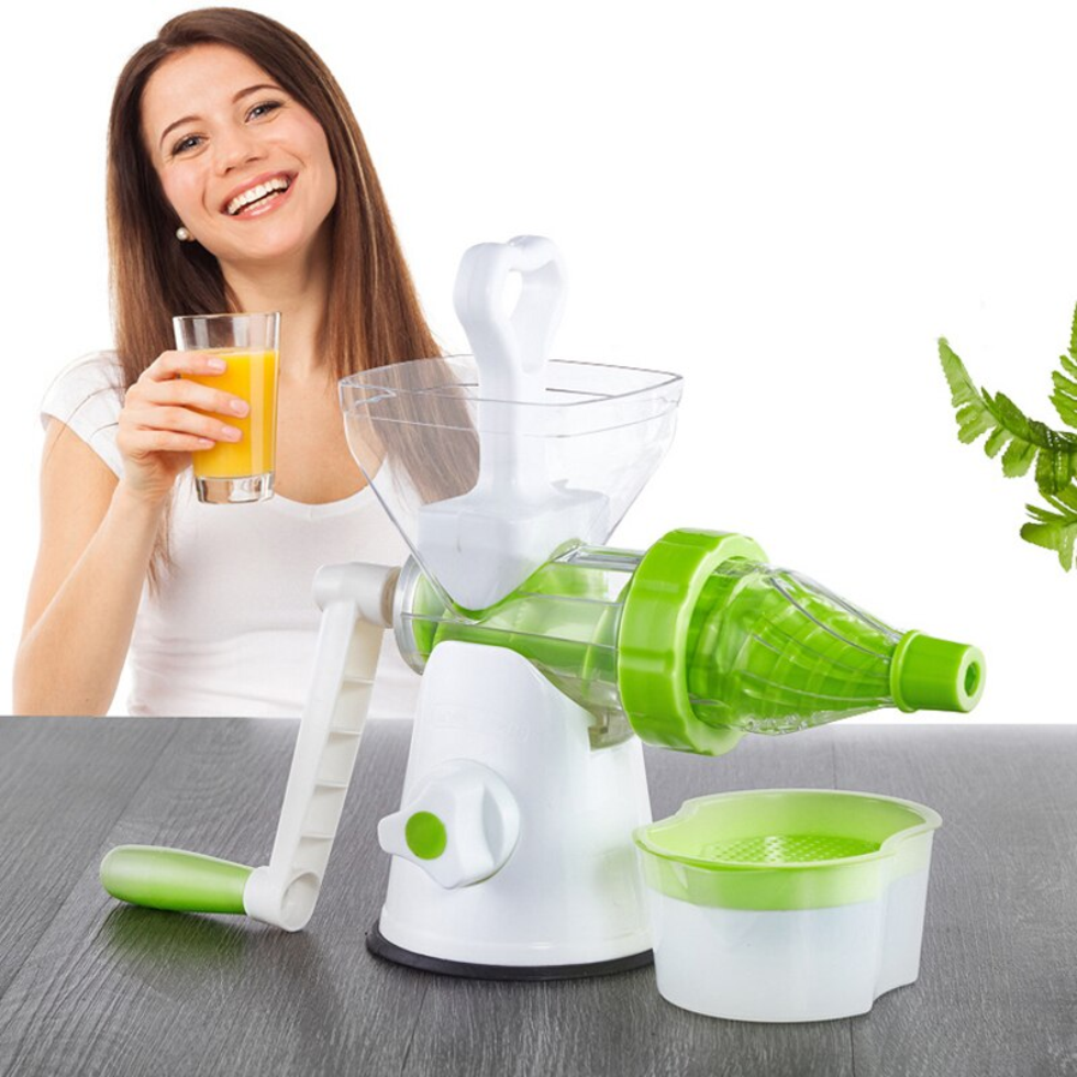 Extractor Jugos Manual Frutas Verduras Base Succión Desmontable
