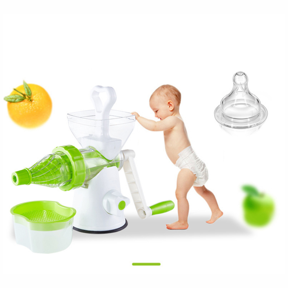 Extractor Jugos Manual Frutas Verduras Base Succión Desmontable