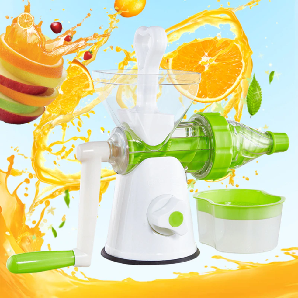 Extractor Jugos Manual Frutas Verduras Base Succión Desmontable