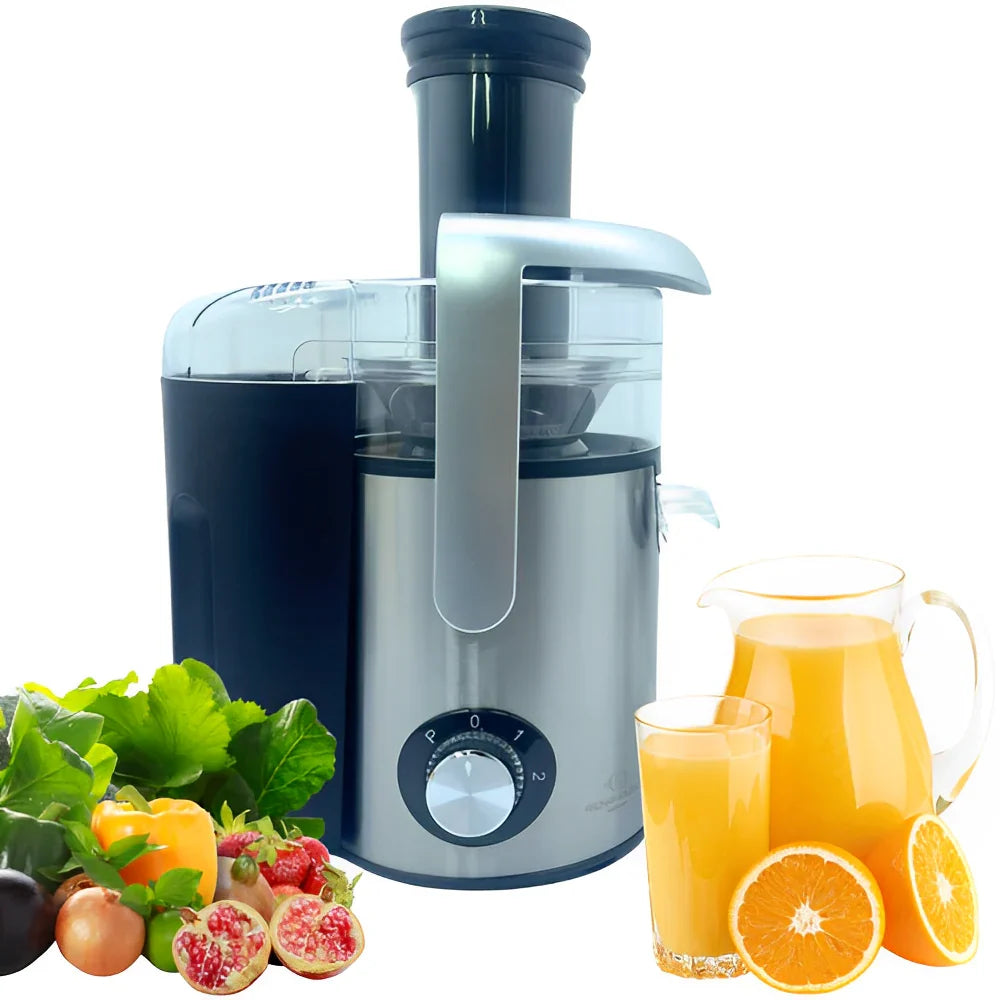 Extractor Jugos Renahouse Power Juicer 800W Frutas Enteras Centrífugo