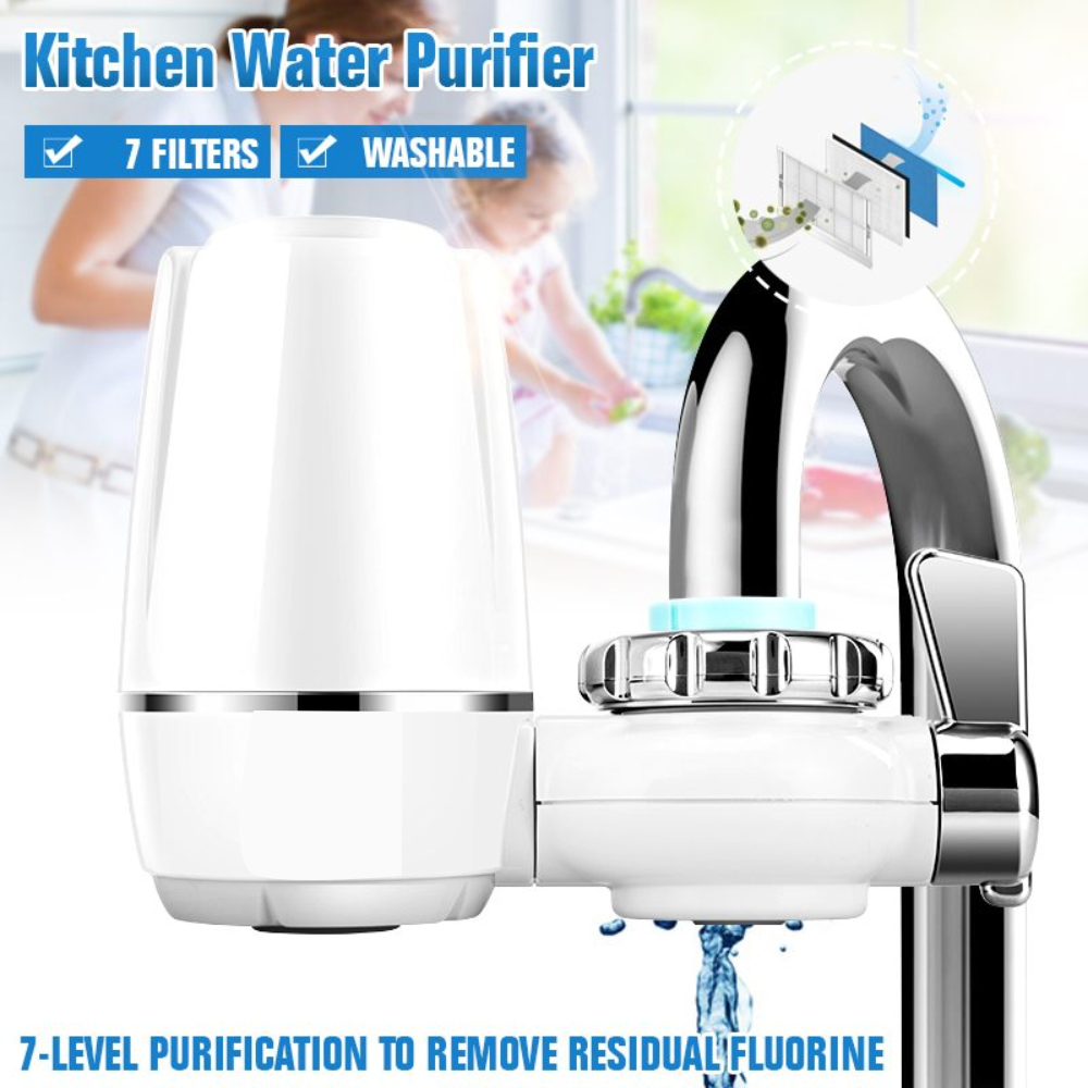 Filtro Purificador Agua Llave Grifo 7 Etapas Repuesto 5 Adaptadores