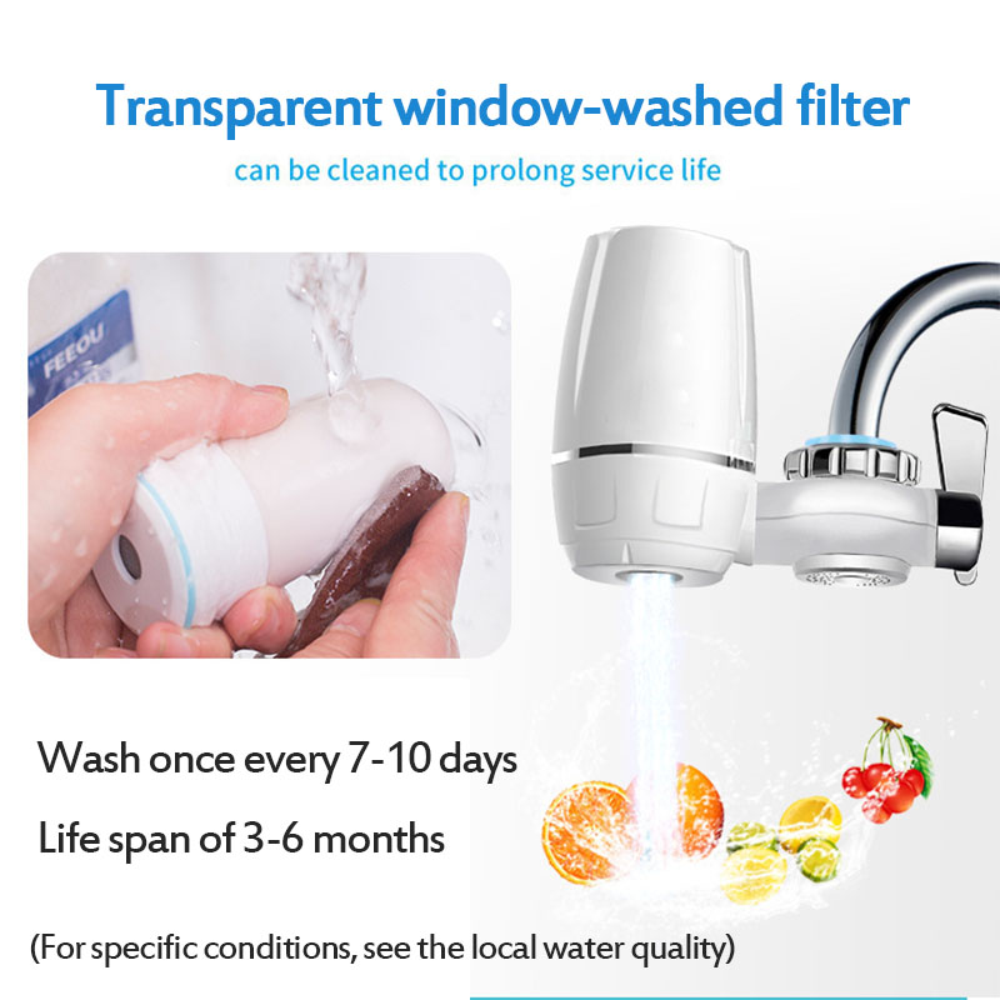 Filtro Purificador Agua Grifo 7 Niveles Carbón Activado Doble Salida